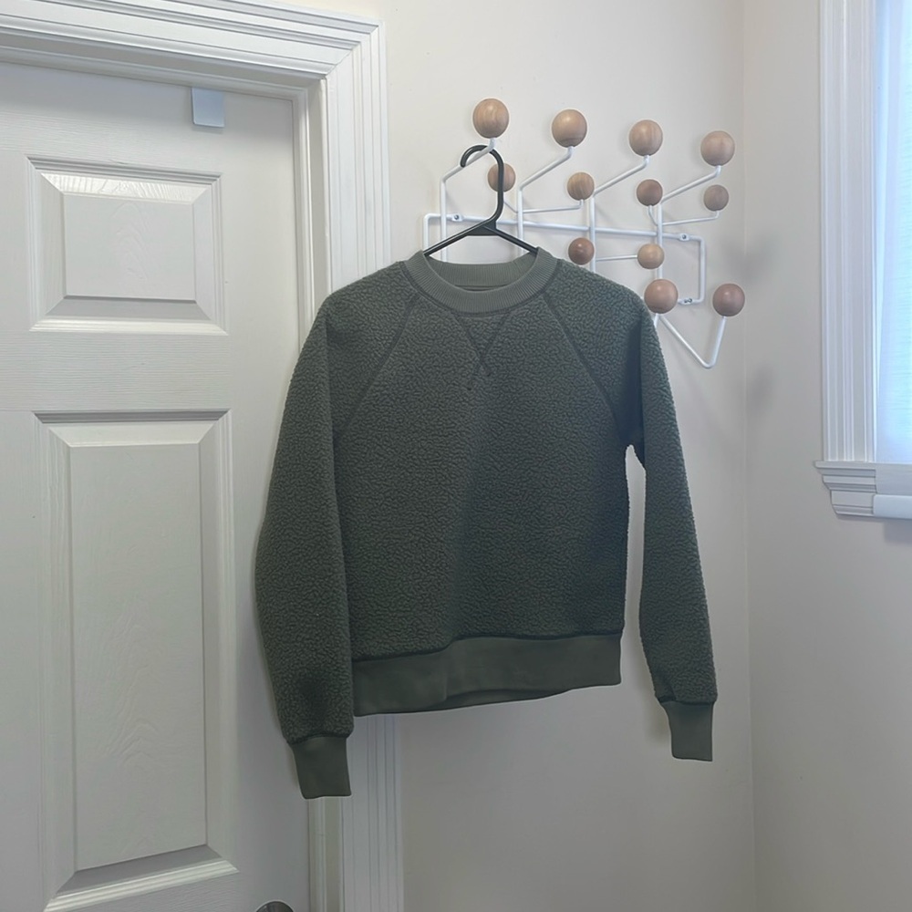 Everlane - ReNew Fleece Sweatshirt - Green - XS
